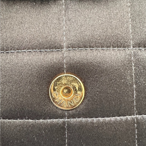 Chanel Black Satin Chocolate Bar Half Flip Mini - Picture 8 of 8
